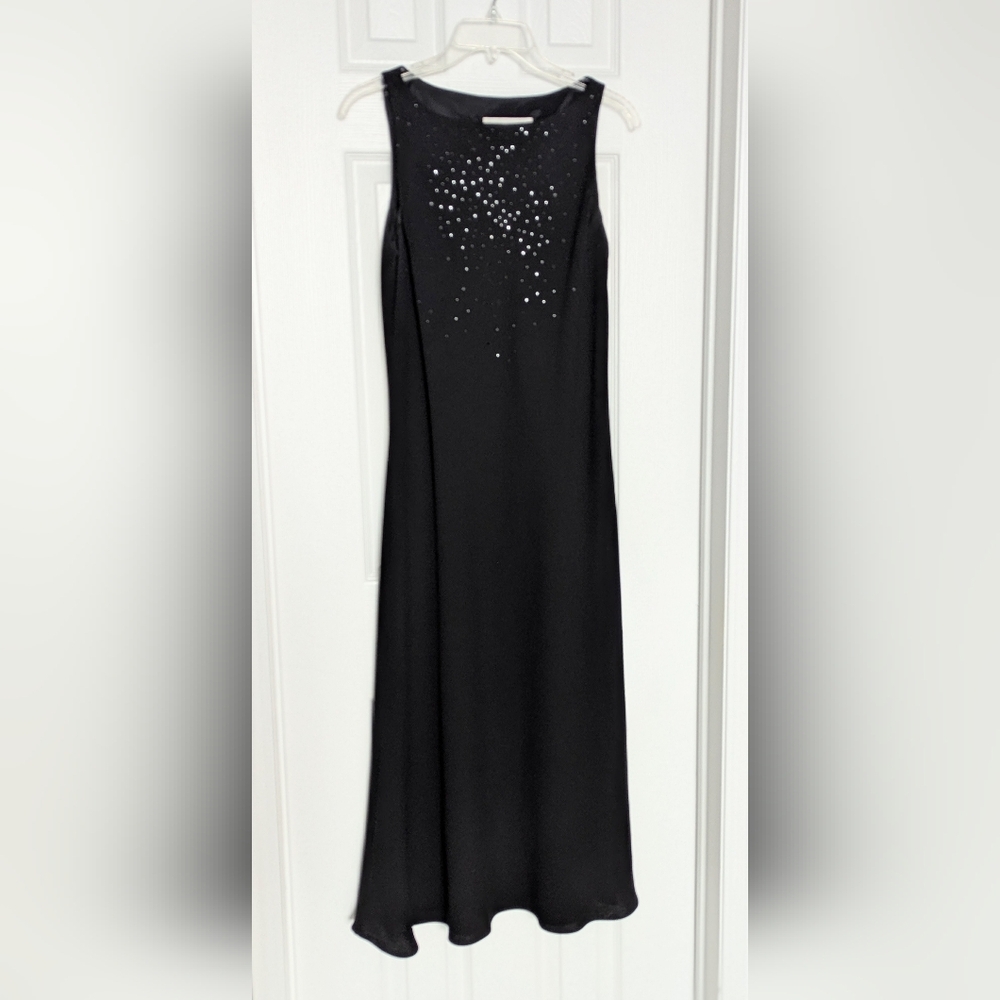 Jones New York Women's (Size 10) Formal Black Maxi/Long Dress/Gown with Sequins
